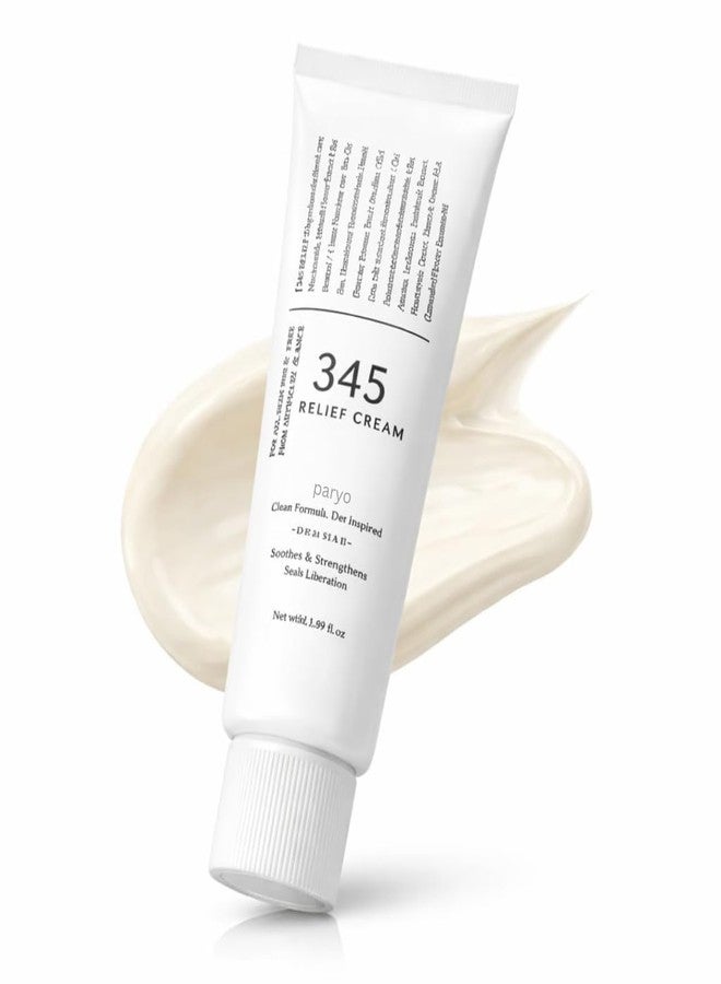 PARYO ENTERPRISES 345 Relief Cream, Daily Face Moisturiser with PDRN & Niacinamide, Vegan Korean Skincare for All Skin Types, 50ml - Image 1