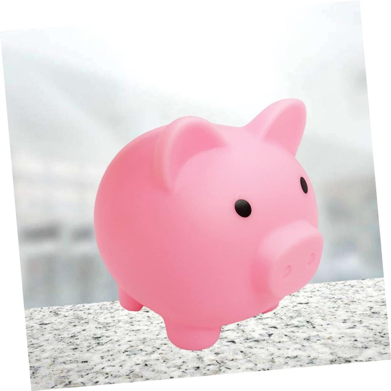 klarako 3pcs Coin Penny Pot Figure Desktop Children Christmas Figurine Container for Animal Kids Boys Pig Organizer Kid Birthday L Practical Silicone Gifts Piggy Banks Girls Unbreakable - Image 3
