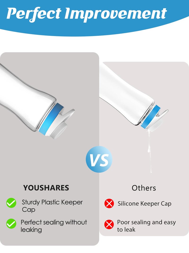 YOUSHARES غطاء يو شيرز 2 قطعة لزجاجة ماء سيركول، متوافق مع نكهات سيركول، أغطية لزجاجة الماء، غطاء بلاستيكي لزجاجة الماء بنكهة، غطاء بديل لنكهة الماء لشراب سيركول - Image 4