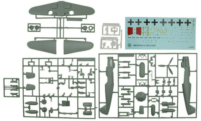 PH Premium Hobbies Premium Hobbies Bf109 G-6 "Wild Sow 1:48 Plastic Model Airplane Kit 137V - Image 2