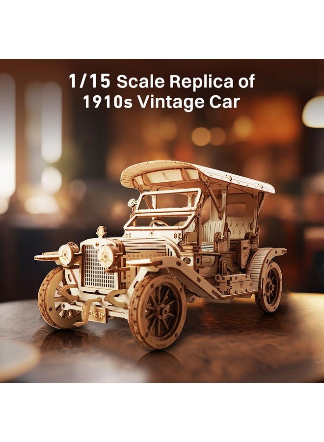 ROKR 3D Wooden Puzzle Model Car Kits To Build For Adults, 1:15 Scale Vintage Car Model Building Kit 298Pcs Wood Craft Hobby Gift For Teens Men Women Christmas - Image 2