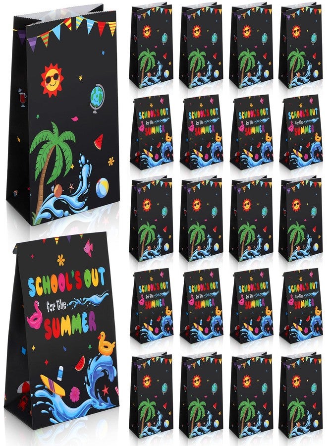 Fuyoooo 24 Pcs School's Out for The Summer Bag End of School Year Beach Theme Party Favors Candy Treat Bags for Last Day of School Kids Class Kindergarten Preschool Graduation Party Supplies - Image 1