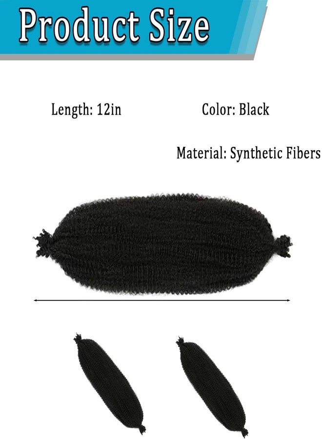 CartHome 2Pcs Curly Hair Extensions for Women, Fluffy Caterpillar Hair Bun Kinky-Curly Hair Extensions Wavy Hairpiece for Symmetric DIY Hairstyles - Image 2