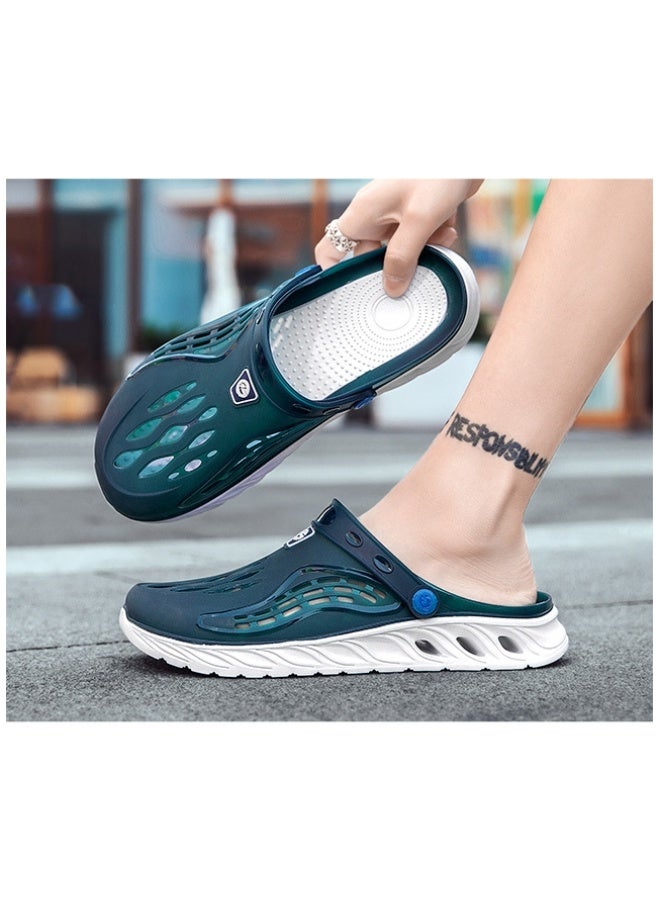 NIBEMINENT صنادل صيفية للرجال عصرية ومتعددة الاستخدامات ذات قاعدة سميكة ومضادة للانزلاق سهلة الارتداء - Image 2