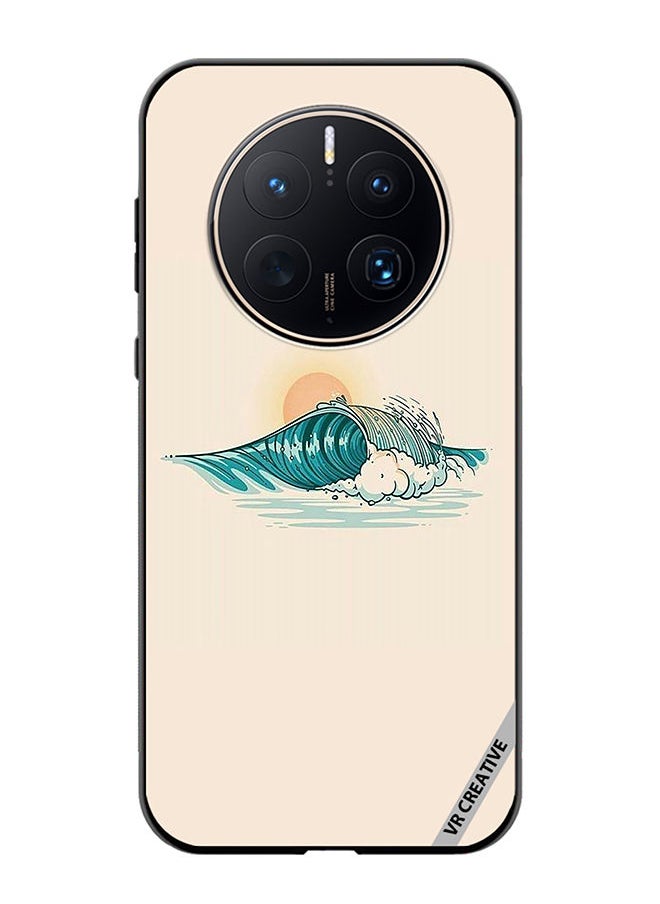 VR CREATIVE Protective Case Cover For Huawei Mate 50 Pro Waves Design Multicolour  - Image 1