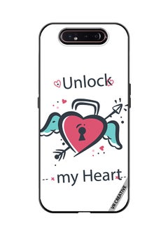 Protective Case Cover For Samsung Galaxy A80 Unlock My Heart Design Multicolour