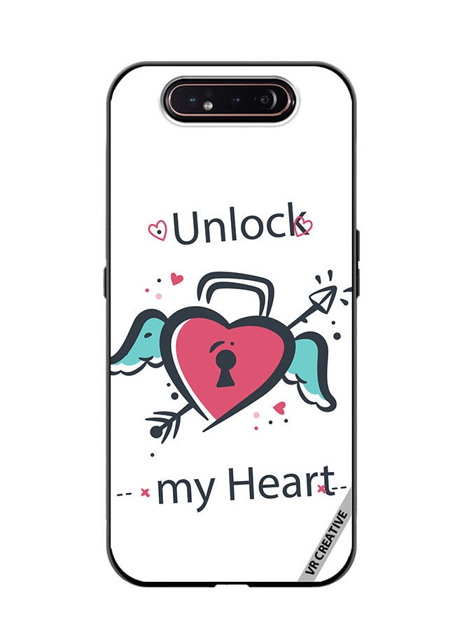 VR CREATIVE - Protective Case Cover For Samsung Galaxy A80 Unlock My Heart Design Multicolour - Image 1
