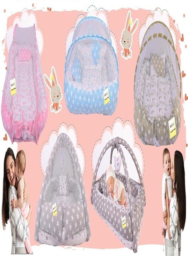 Kwitchy Flat Bed Baby Bed New Born Baby Bedding Set (0-12 Months, Grey) - Image 4