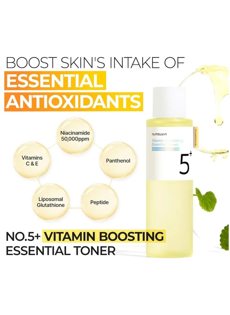 numbuzin Numbuzin No.5 Vitamin Boosting Essential Toner 200ml  - Image 3