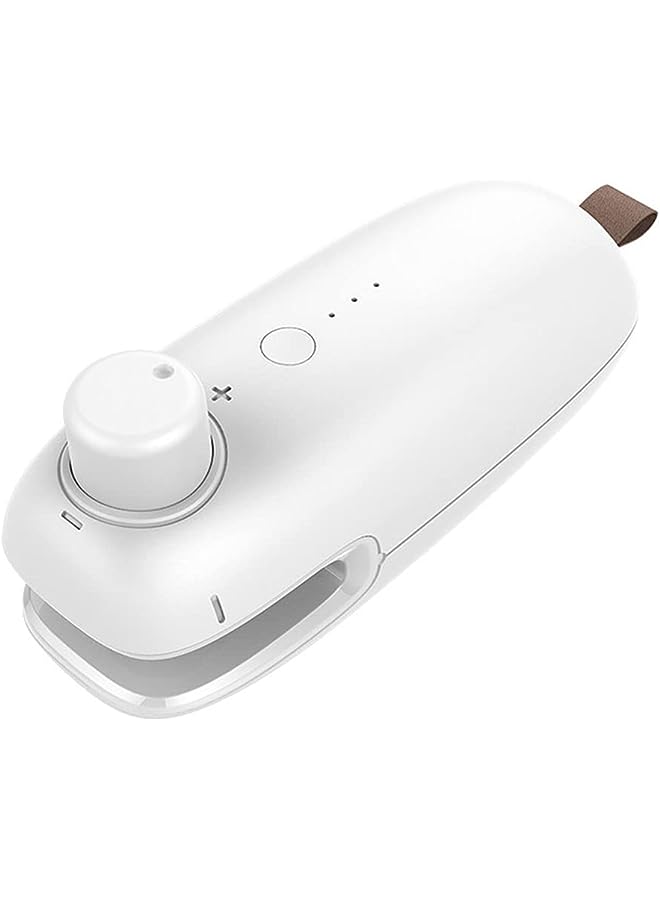 HXDream آلة ختم صغيرة للختم بالفراغ، قابلة لإعادة الشحن، للاستخدام اليدوي، لتخزين الأكياس البلاستيكية، الحفاظ على الوجبات الخفيفة، ختم الرقائق، أدوات للمنزل (أبيض) - Image 1