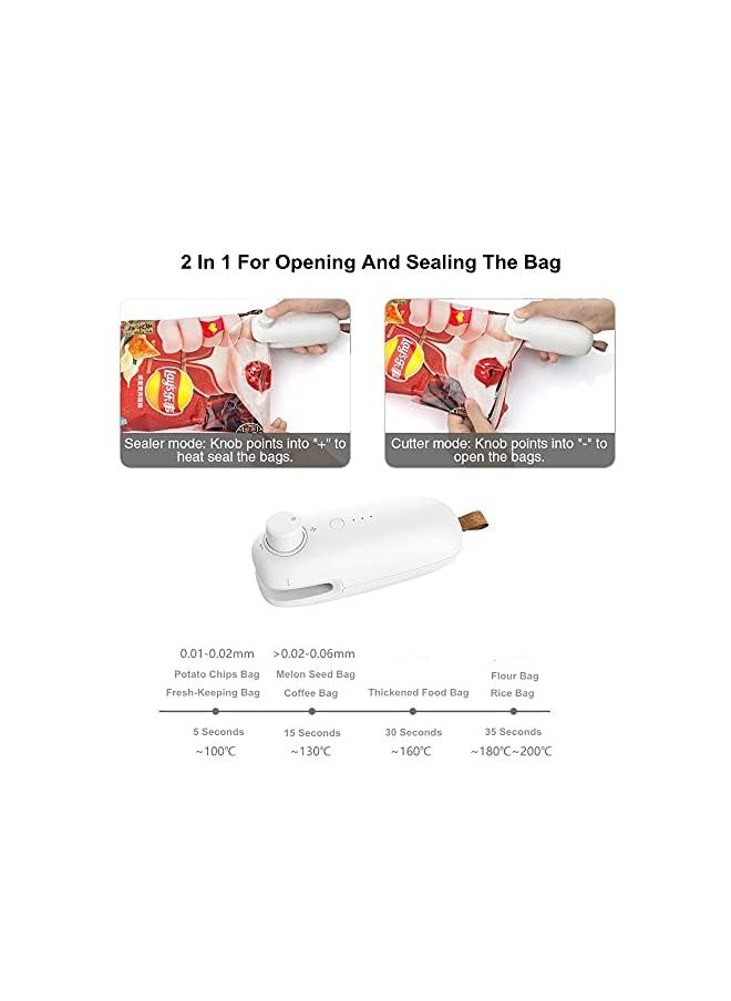 Mini Sealing Machine Vacuum Sealers Hand-Held Rechargeable For Plastic Bags Storage, Snack Fresh,Chips Sealing,Gadgets For Home (White) - pzsku/Z3C587C53B4DB4AC9066DZ/45/_/1692935082/af4774ce-9f1e-4ae4-98c2-b4565663b418