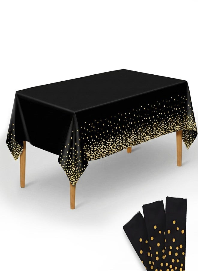 KatchOn Graduation Decorations 2026 - XtraLarge 54x108 Inch, Pack of 3 | Black and Gold Congrats Grad Tablecloth for 2026 Graduation Decorations | Graduations Table Decorations, Grad Party Supplies - Image 1
