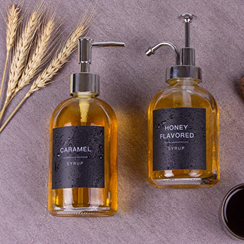 Gbuxska 84PCS Black Coffee Syrup Labels for Coffee Bar Accessories, Minimalist Fancy Decor for Coffee Station, Coffee Bar Labels for Coffee Syrup Bottle - Image 5