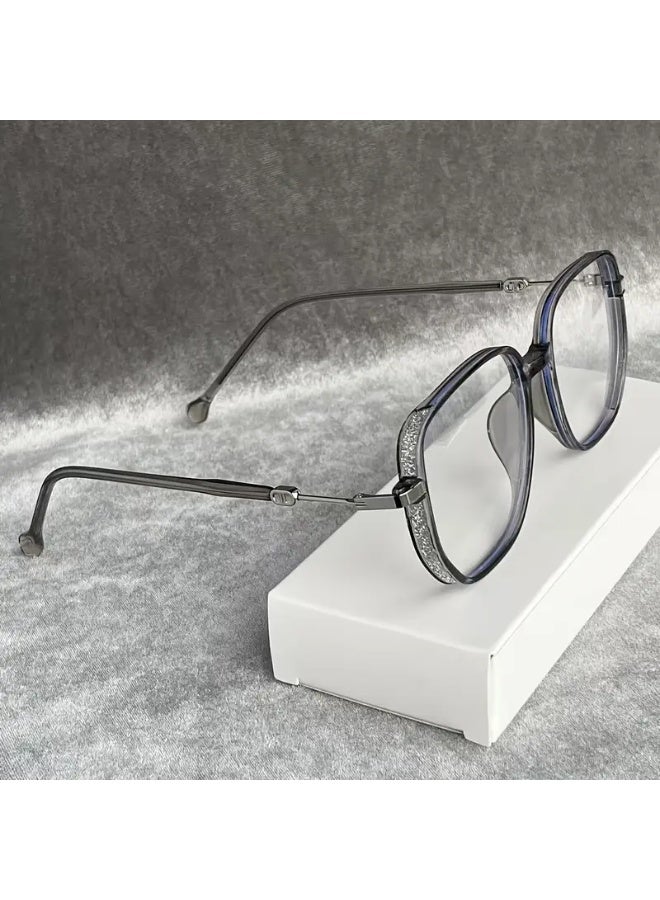 SCENT HOUSE 1pc Blue Light Blocking Glasses Clear Lens Fashionable Unisex Glasses Reduce Eye Fatigue from Computer TV Phone Gaming Y2K Style Includes Case - Image 2