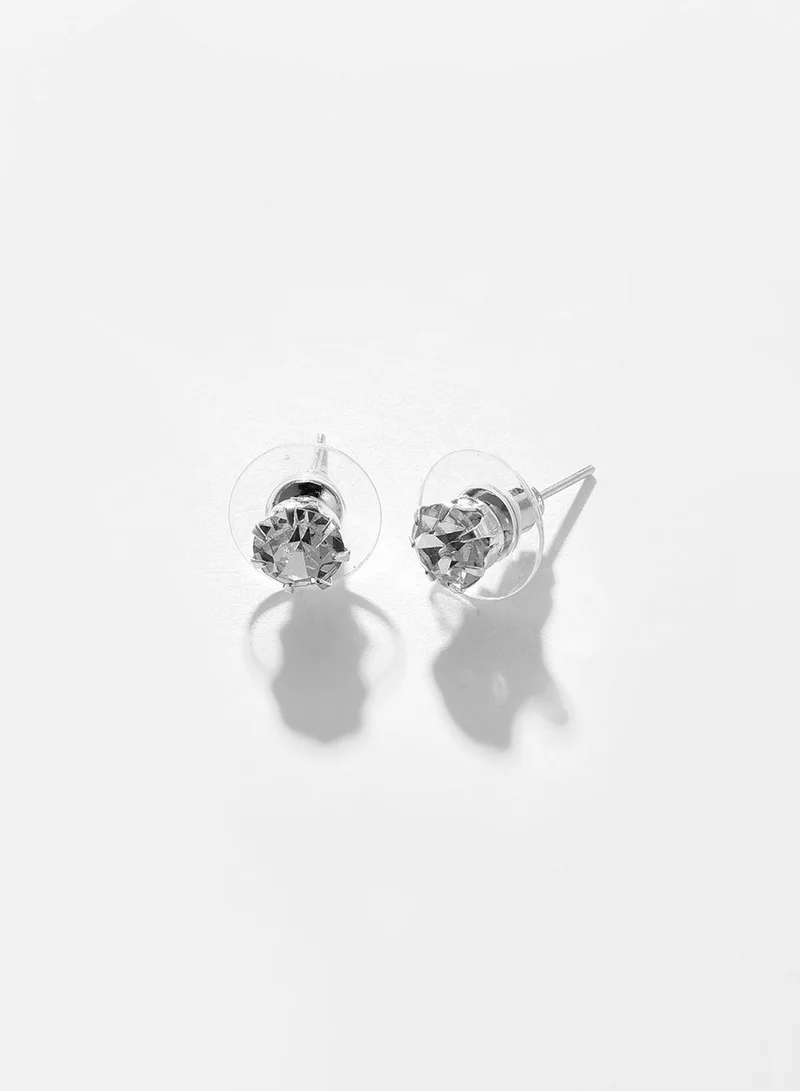 SOHI White Stone-Studded Artificial Jewellery Set