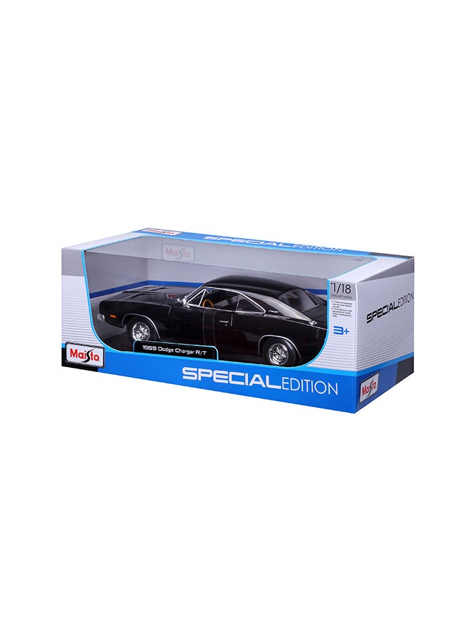 Maisto 1:18 1969 Dodge Charger R-T Met Black Officially Licensed Scaled Replicas of Collectible Diecast Metal Models with Exquisite Interior & Exterior Detailing for All Ages  - Image 4