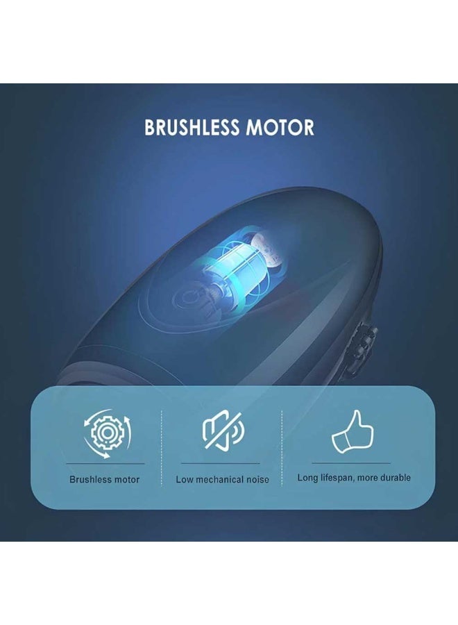 Bosidin Ultra Premium Cordless Handheld Massager, Salon Barber Home Massage and Relaxation Tool, 2 Massage Nodes, 2600 MAH, 13 Hrs Runtime, 15 Mins Timer, Black - Image 3