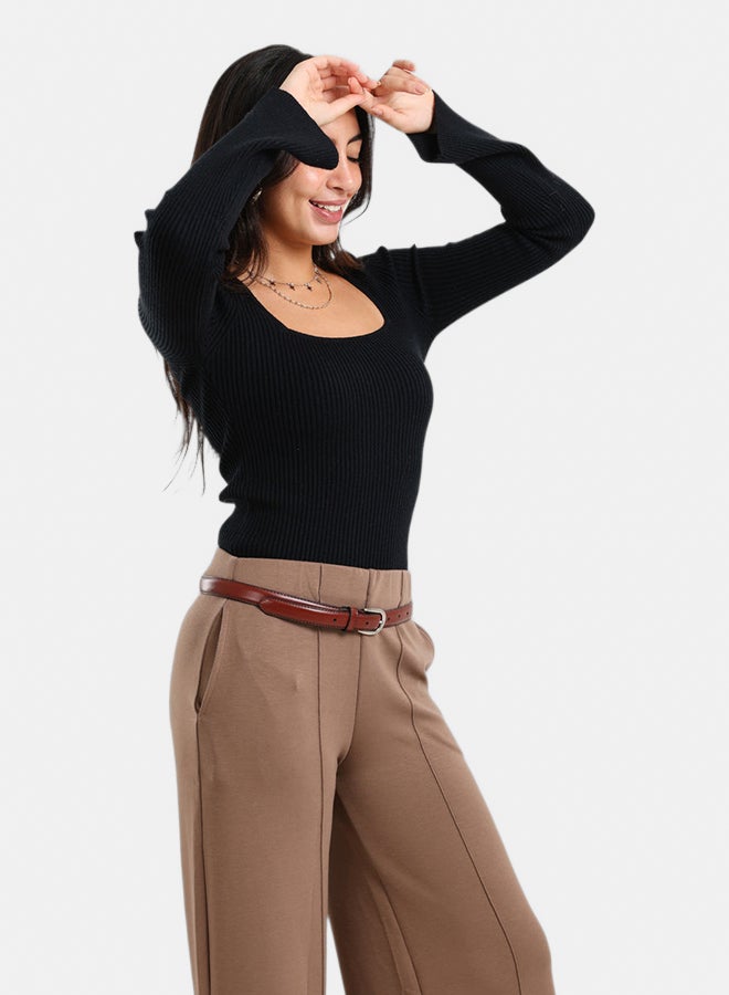 Carina Square-Neck Ribbed Pullover - Image 3