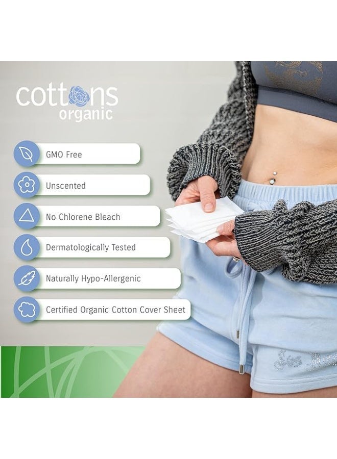Cottons Organic Super Ultra-Thin Pads with Wings - 12 Pads - Image 3