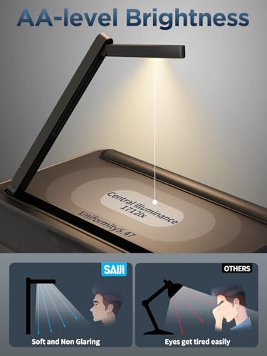 SAIJI Lap Desk with LED Light Portable Laptop Tray with Cushion Fits Up to 17 Laptops MacBook Lap Table Stand for Bed and Couch Lap Desk for Writing and Reading - Image 3