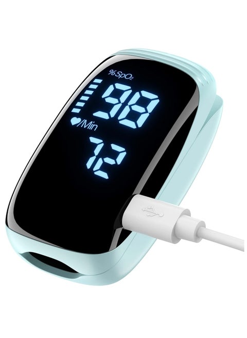 Fingertip Pulse Oximeter Oxygen Meter Finger Blood Oxygen Saturation with Lanyard Pulse Monitor Rechargeable Spo2 Reading for Home Outdoor Sports