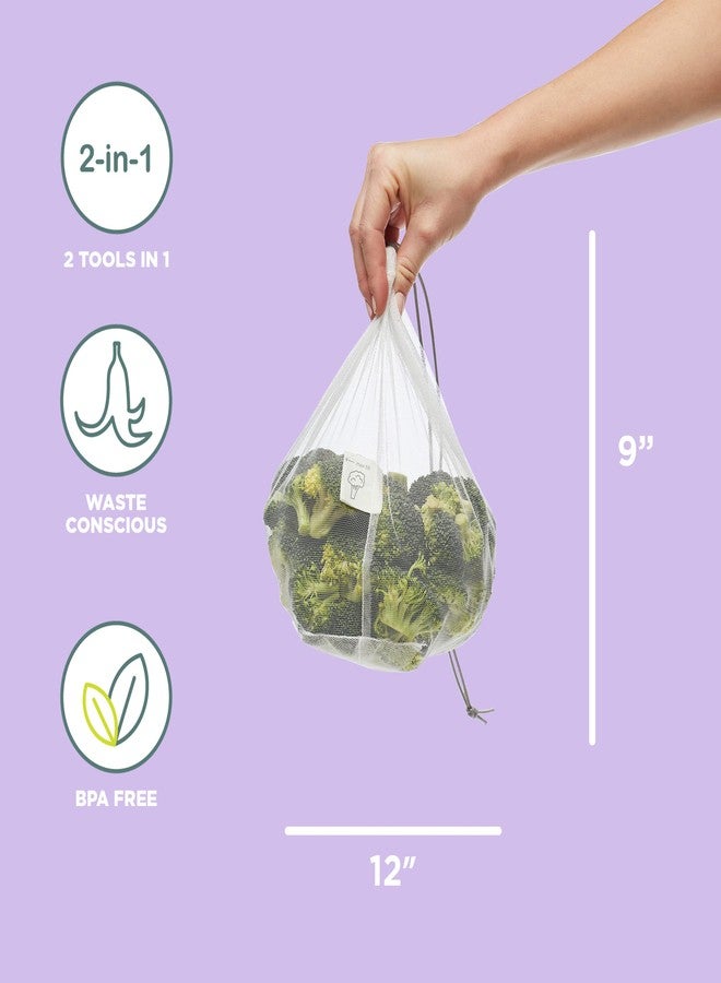 شيف إن أكياس خضراوات متوسطة الحجم قابلة لإعادة الاستخدام من Chef'n Fresh 'n Store - Image 2