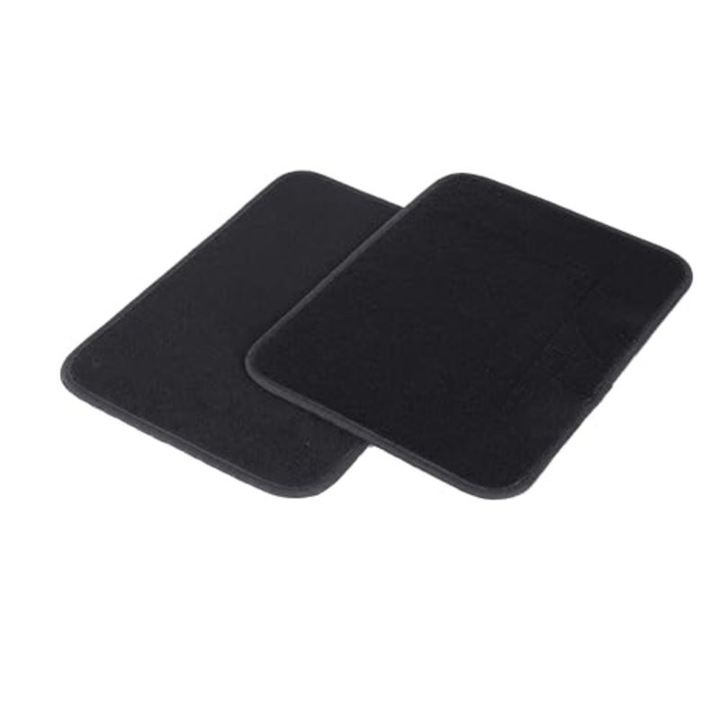 5PCS automotive floor mats for cars SUVs trucks heavy duty rubber material classic black with safety heel pad all weather protection - Image 2