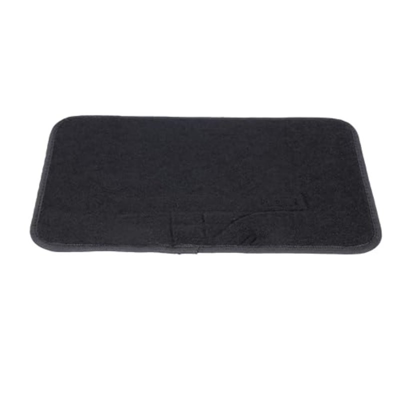 5PCS automotive floor mats for cars SUVs trucks heavy duty rubber material classic black with safety heel pad all weather protection - Image 4