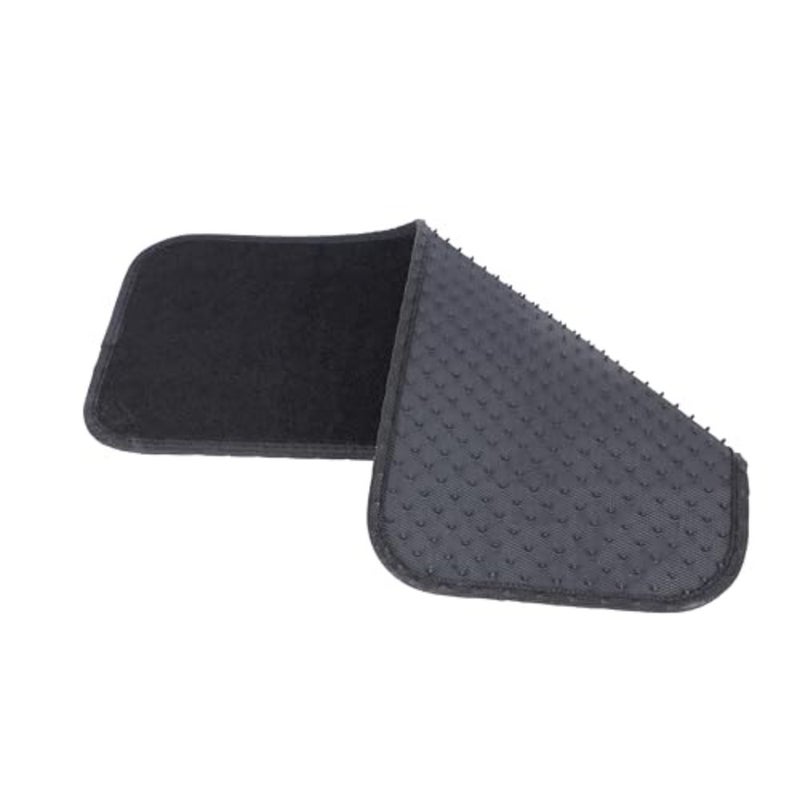5PCS automotive floor mats for cars SUVs trucks heavy duty rubber material classic black with safety heel pad all weather protection - Image 5