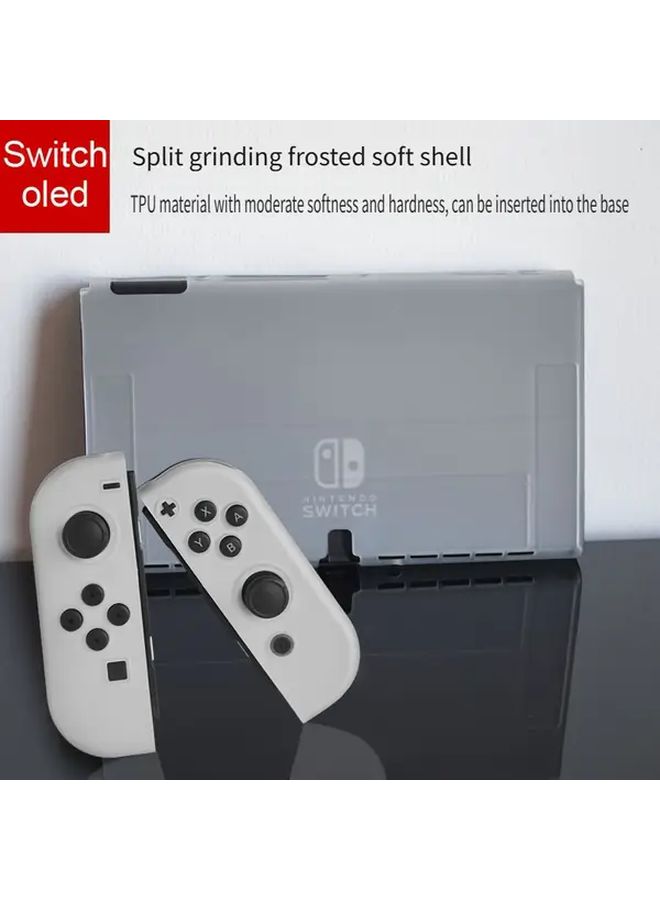 غطاء واقي من TPU الوردي بقشرة ناعمة لجهاز Switch OLED، غطاء مضاد للسقوط بلمسة صقيل - Image 4