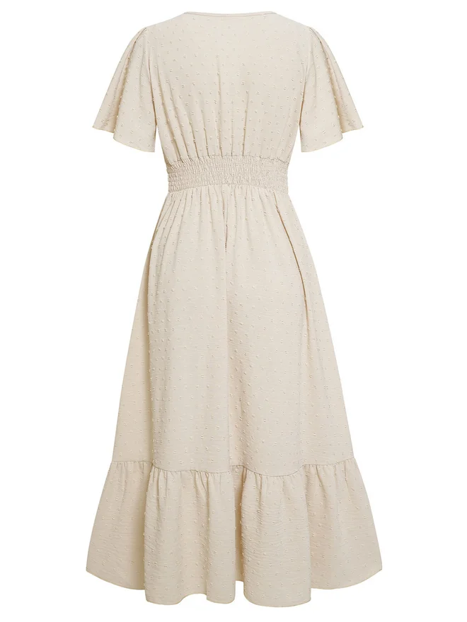 Take Two Ruched Waist Midi Dress
