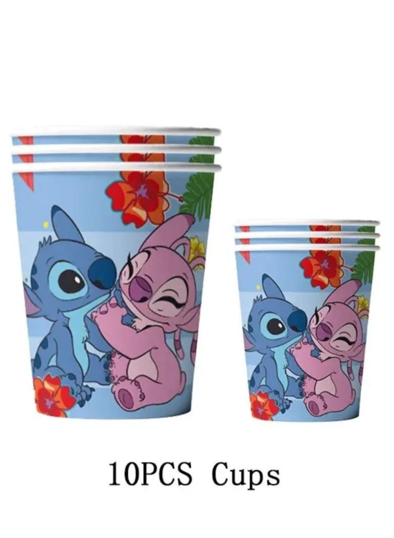Tamona Lilo & Stitch Birthday Party Decoration Paper Cups, Tableware Cups for Celebrations for Kids Cups-10 Pcs. - Image 2