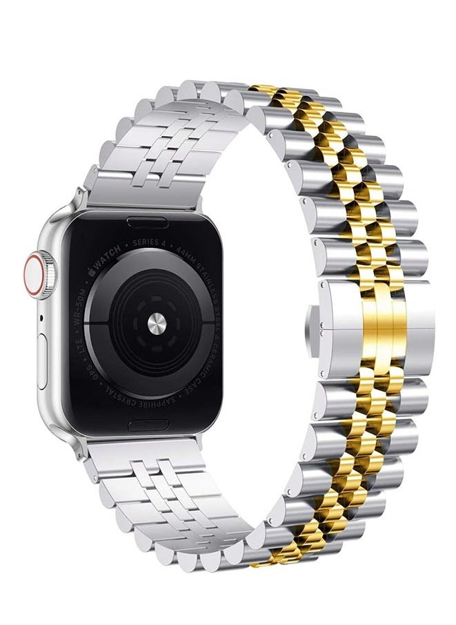 Muyixin - Stainless Steel Watch Band Compatible with Apple Watch Band 41mm 40mm 38mm, Heavy Band with Butterfly Folding Clasp Link Bracelet - Image 1