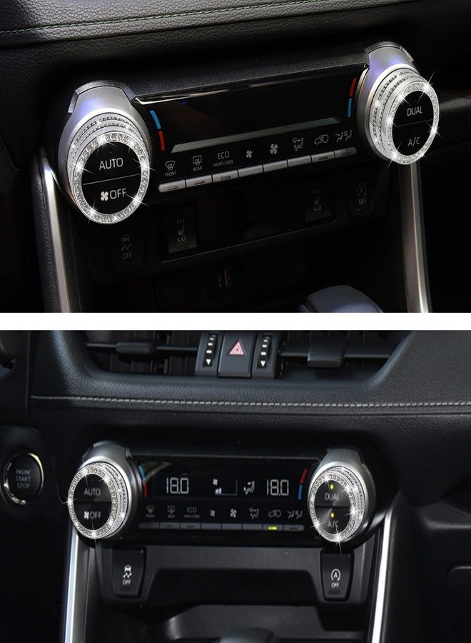 TOMALL Bling AC Knob Cover Compatible with Toyota RAV4 2019-2022 Center Console AC Climate Control Button Air Conditioning Knob Cover Trim Sound Volume Audio Cap Function Cover for Car Accessories - Image 5