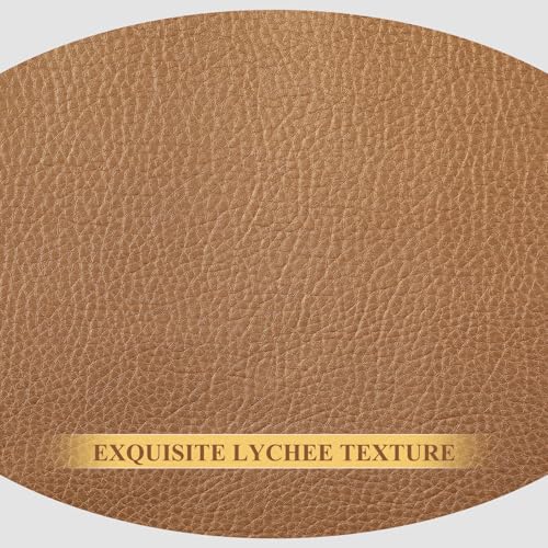 Konelia Faux Leather Fabric, 55" Wide Upholstery Fabric by The Yard Marine Vinyl Fabric Outdoor Pu Leather Waterproof Sheets Fabric for Crafts Sewings Sofa Wallets Handbag Earrings Bows 1 Yard Gold - Image 3