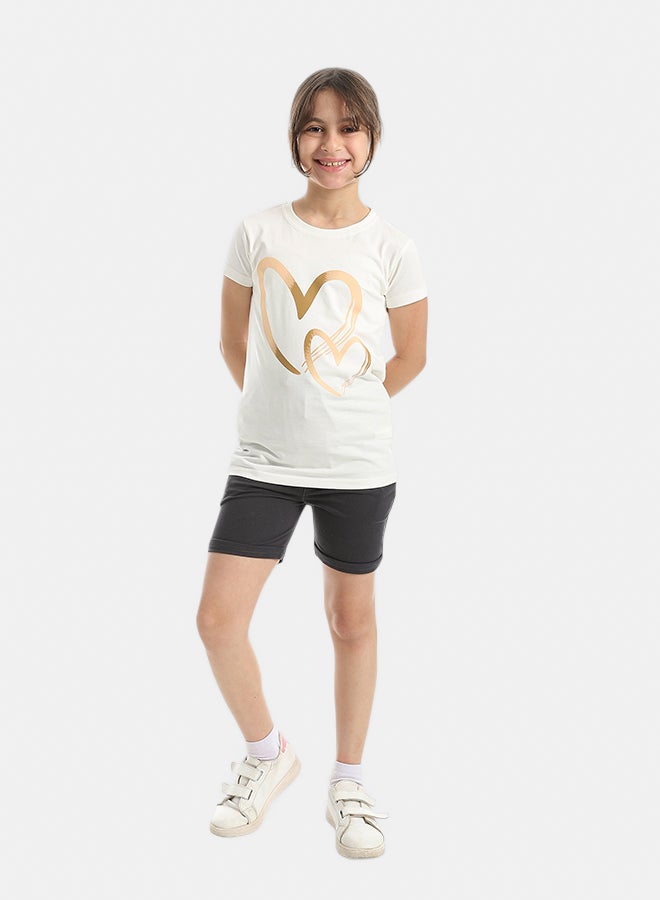 Andora Dark Grey Short With Elastic Waist And Drawstrings_Dark Grey - Image 5