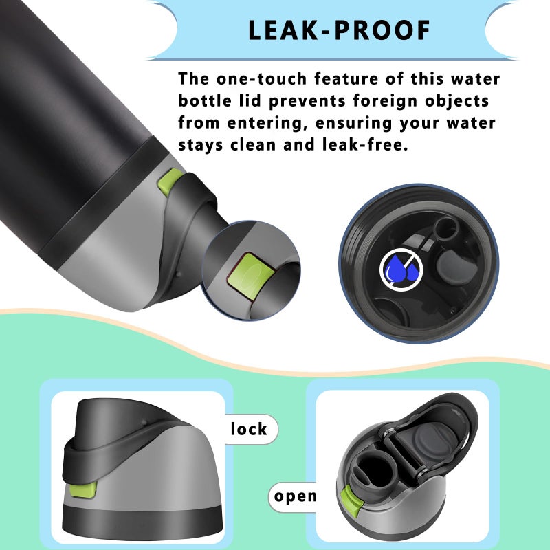 NTIERA Replacement Lid for Owala Freesip,Compatible with Owala Freesip Water Bottle 16oz 24oz 32oz 40oz,Premium Replacement Accessories for Owala Cap,LeakProof,BPA-Free(Foggy Tide) - Image 4