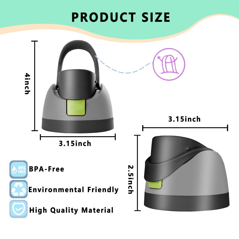 NTIERA Replacement Lid for Owala Freesip,Compatible with Owala Freesip Water Bottle 16oz 24oz 32oz 40oz,Premium Replacement Accessories for Owala Cap,LeakProof,BPA-Free(Foggy Tide) - Image 3