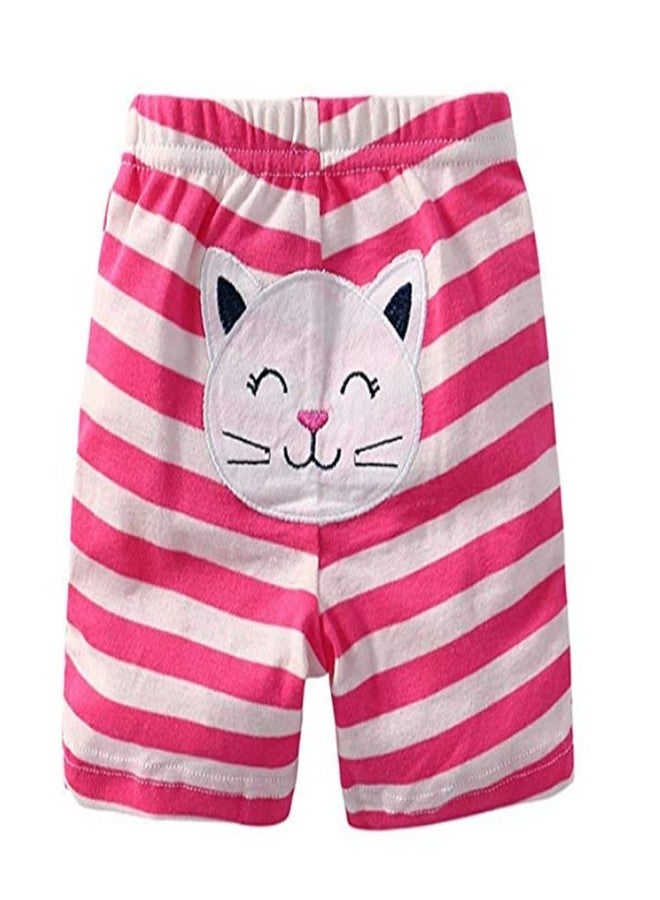 Monvecle Unisex Baby Multi Pieces Newborn to Toddler Cotton Long Pants Shorts Gift Sets (US, Age, 6 Months, 5pcs Random Color -Girl Shorts) - Image 2