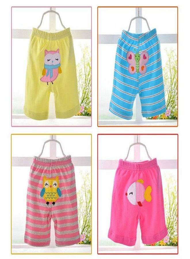 Monvecle Unisex Baby Multi Pieces Newborn to Toddler Cotton Long Pants Shorts Gift Sets (US, Age, 6 Months, 5pcs Random Color -Girl Shorts) - Image 3