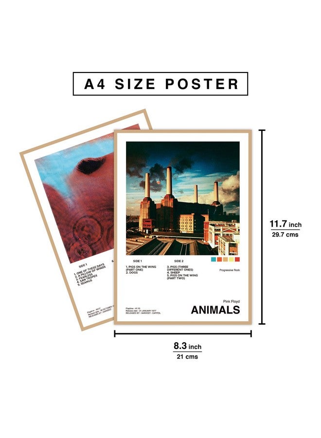 CodersParadise paper Pack of 6 - Pink Floyd Music Album Art Wall Posters 8x12 inch (A4 Size) Included Glue dots Wall Decor Posters Wall Art For Bedroom, Living room, Office - Image 5