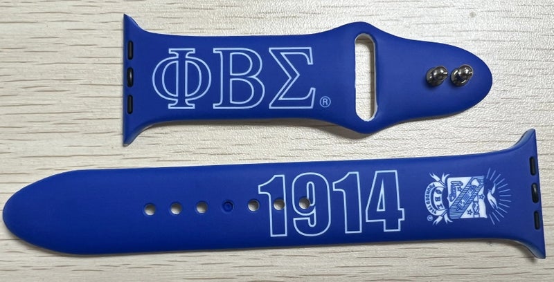 Bluejw Engraved Greek Sorority Fraternity Smart Sports Silicone Watch Band Replacement Strap for Ultra 42mm 44mm 45mm 49mm Watches – Replace the Watch Strap - Image 1
