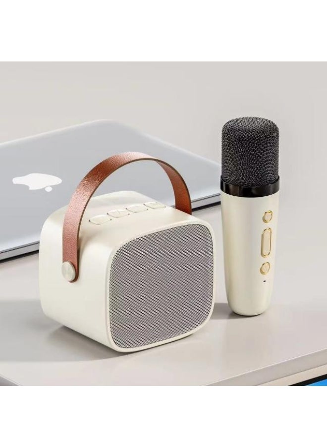 Miniso Microphone & Wireless Speaker Set  Model: M8(Beige) 