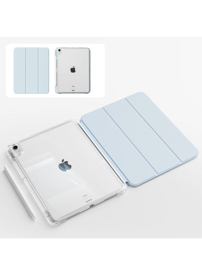 غطاء حماية لجهاز Apple iPad 10 من الجيل air6 مسطح قابل للسحب مقسم Pro11 بوصة أفقيًا ورأسيًا 10.9 بوصة فتحة قلم - اللون: أبيض ثلجي - رأسي وأفقي 2 【غلاف علبة القلم + غطاء】 - الموديلات المطبقة: Mini6/Mini7 - Image 1