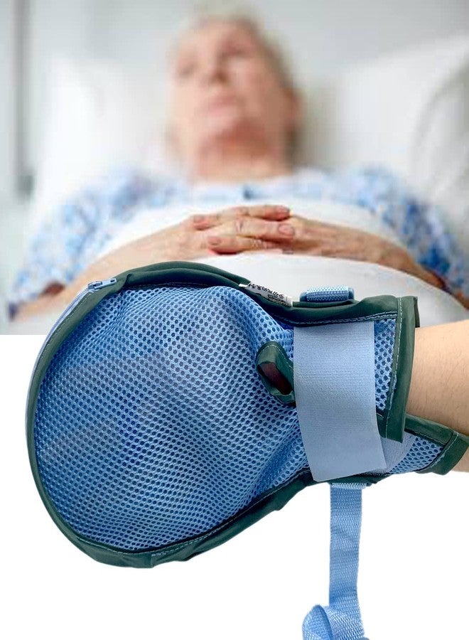 MESINURS Hands Restraint Mittens for Dementia - Elderly Finger Control Mitt Padded Protector, Patients Bed Anti-Catch Hand Protection, Soft & Skin-Friendly, 1 Pair (L) - Image 5
