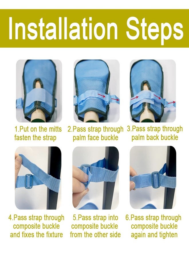 MESINURS Hands Restraint Mittens for Dementia - Elderly Finger Control Mitt Padded Protector, Patients Bed Anti-Catch Hand Protection, Soft & Skin-Friendly, 1 Pair (L) - Image 4