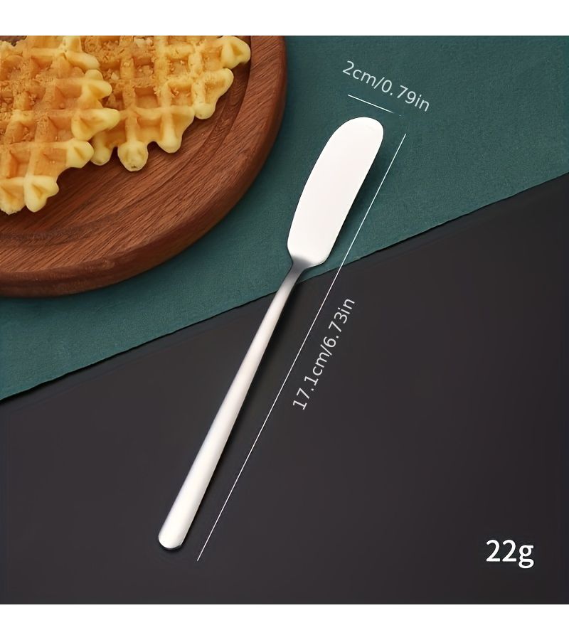 Set Of 3 Stainless Steel Butter Knife Cheese Spreader Jar Spatula Metal Kitchen Household Cream Spatula Versatile Kitchen Tools Essentials - Image 3