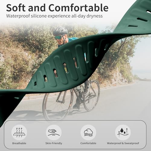 Zspoly Silicone Sport Band Compatible with Whoop 5.0 Band for Men Women,Soft Comfort Durable Replacement Wristbands Compatible with Whoop 4.0 Silicone Bands - Image 4