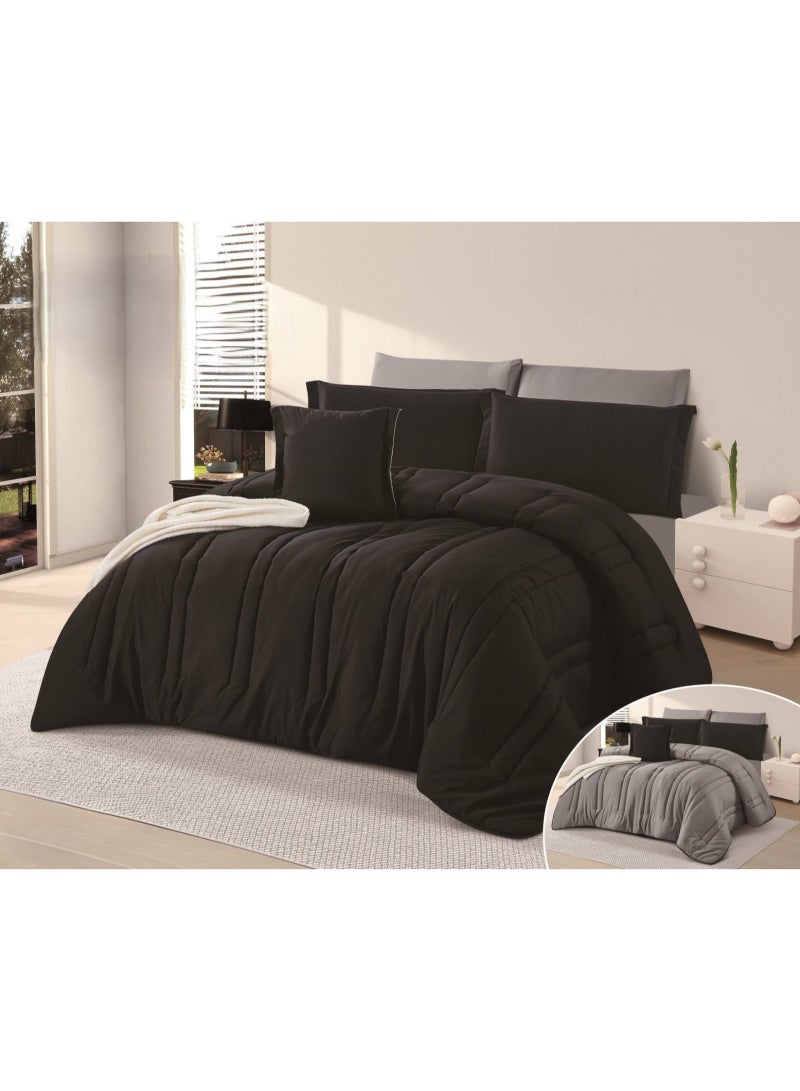 ريد روز طقم لحاف مفرش سرير نفر ونص فندقي ذو طابع وجهين ليضيف الجمال الى ديكور غرفتك ، مايكروفايبر،4 قطع مقاس اللحاف 170*220 سم - Image 1