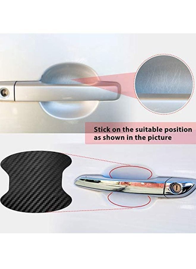 Ant 16-Piece Car Door Handle Sticker, Carbon Fiber Anti-Scratches Car Door Cup Protector, Non-Marking Auto Door Handle Protective Film for Most Car Handles  - Image 5